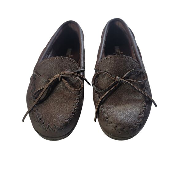 Minnetonka 892 MOOSEHIDE CLASSIC Brown Moccasins Women's Size 8.5 - Picture 4 of 8